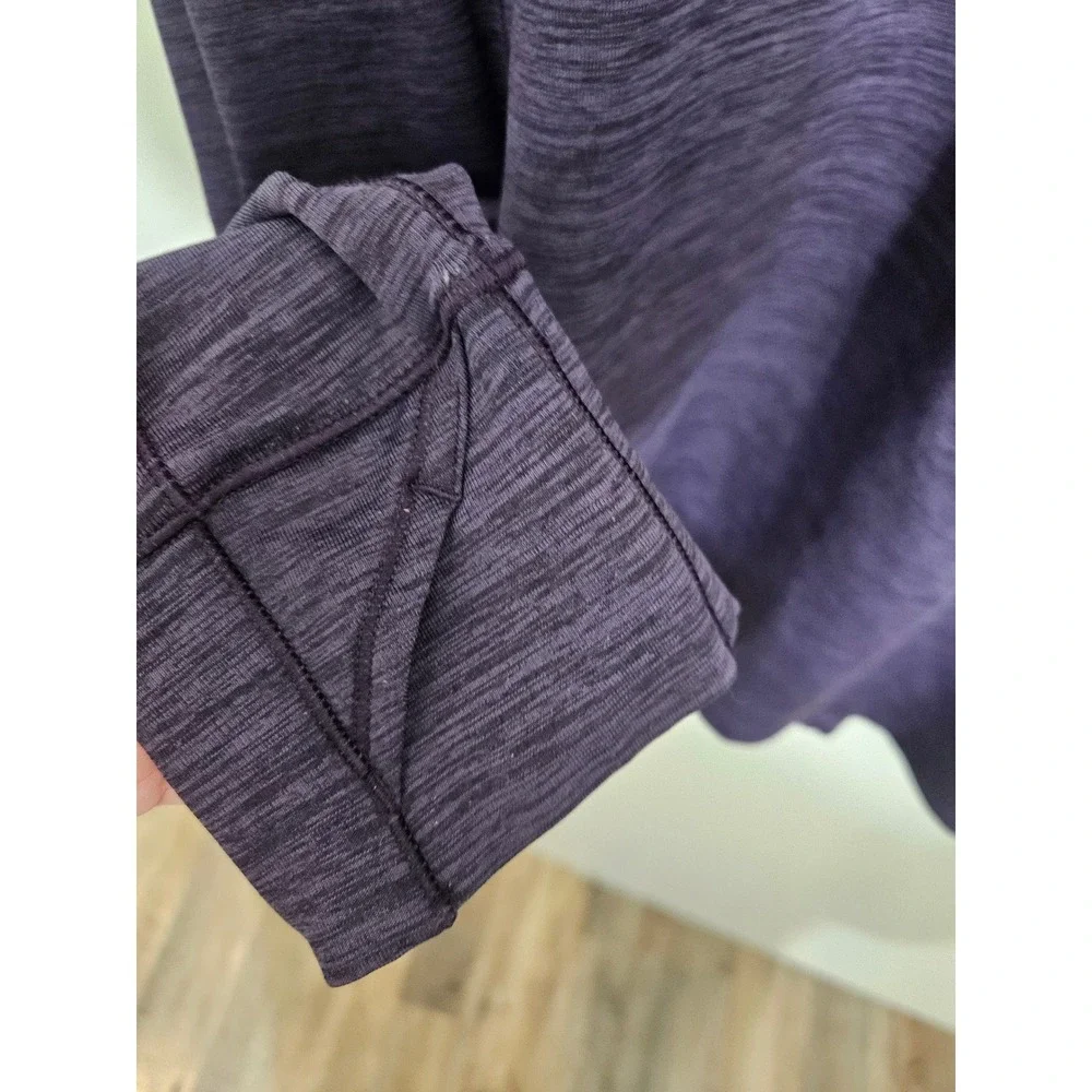 Under Armour Womens Quarter‎ Zip Pullover Purple Space Dye Thumbhole Top Small